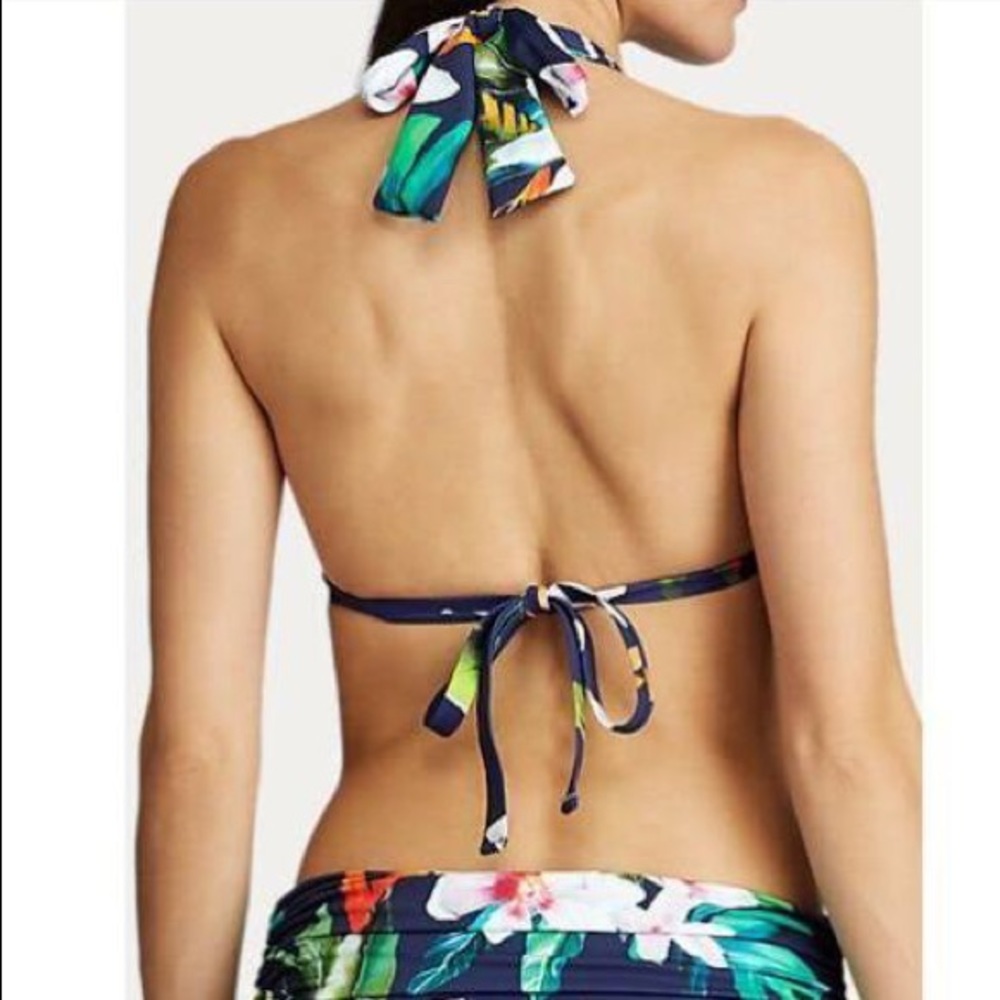 Lauren Ralph Lauren Floral Bikini Watercolor Blue - Picture 3 of 16